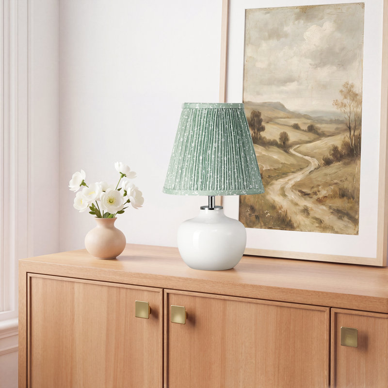 15" Table Lamp With Adjustable Shade For Bedrooms, Living Rooms, Or Reading Corners