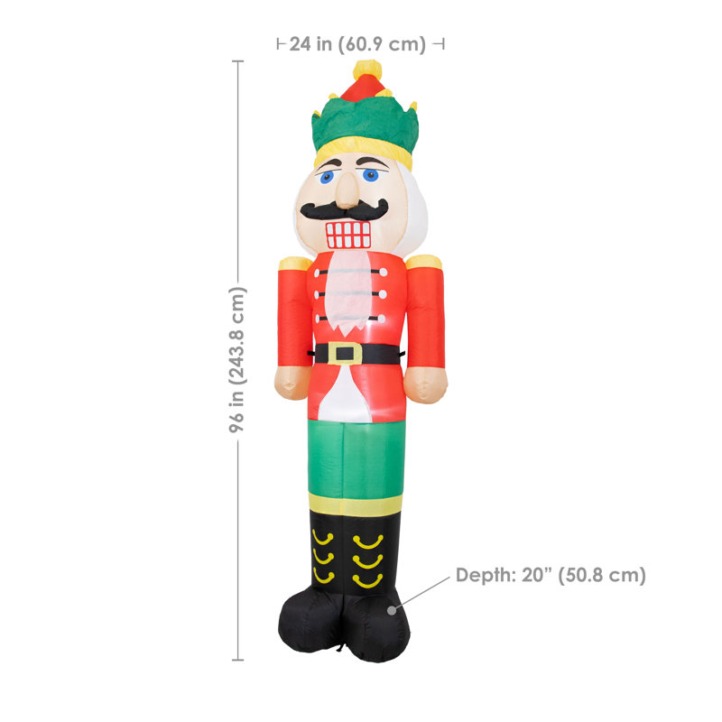 Inflatable Christmas Decoration Nathaniel the Nutcracker, 8 ft