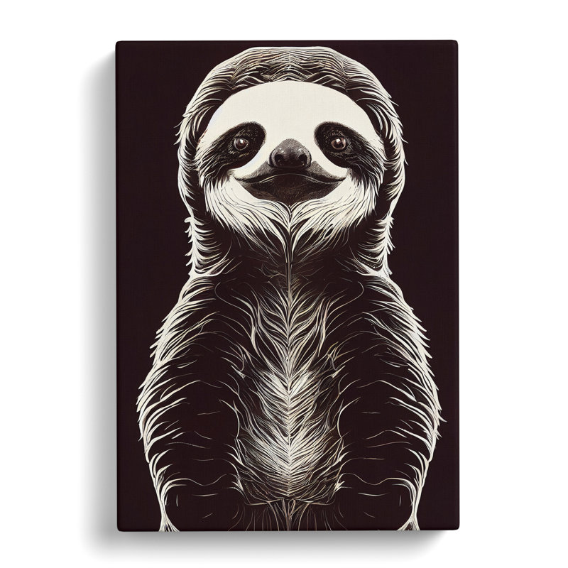 Sloth - Wrapped Canvas, 50cm H x 35cm W x 3cm D