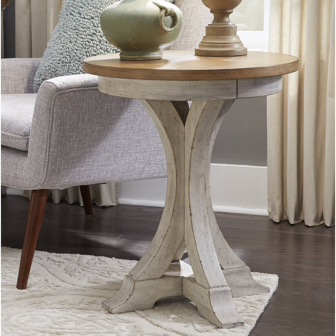 Harlowe Round Pedestal End Table Sand & Stable™