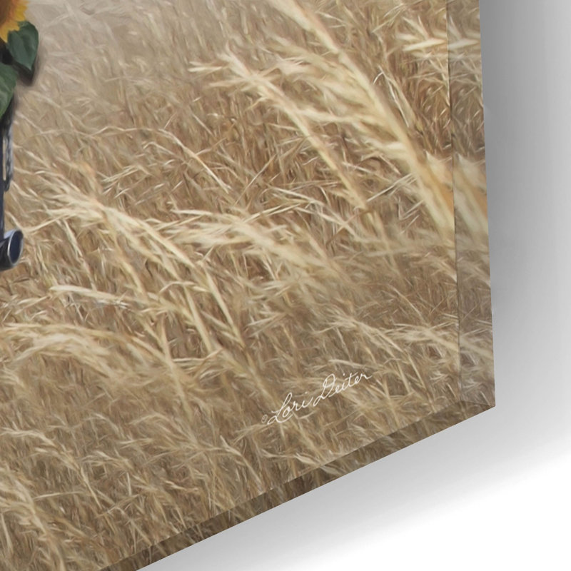 «Sunflower Harvest» par Lori Deiter, art mural en verre acrylique, H 12 po x l 16 po x P 0,13 po