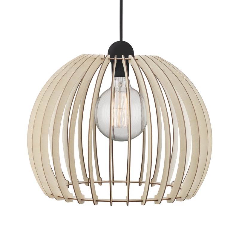 1 - Light Light Brown Dome Pendant, 23 cm H x 25 cm W x 25 cm D