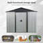 8x4 Metal Outdoor Storage Shed White And Black
