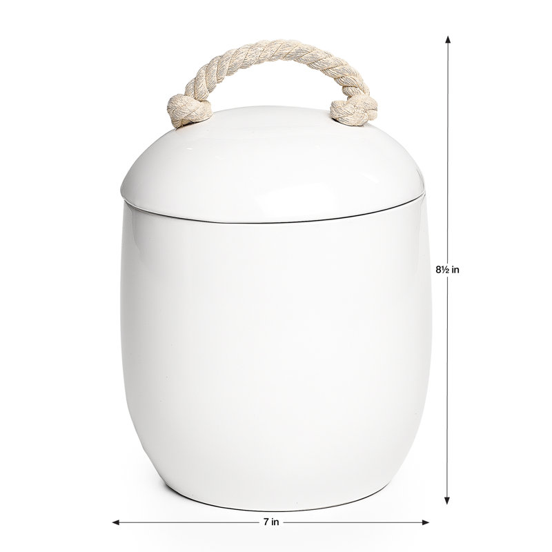 Cape Ceramic / Porcelain Jar, 8.5" H x 7" W x 7" D