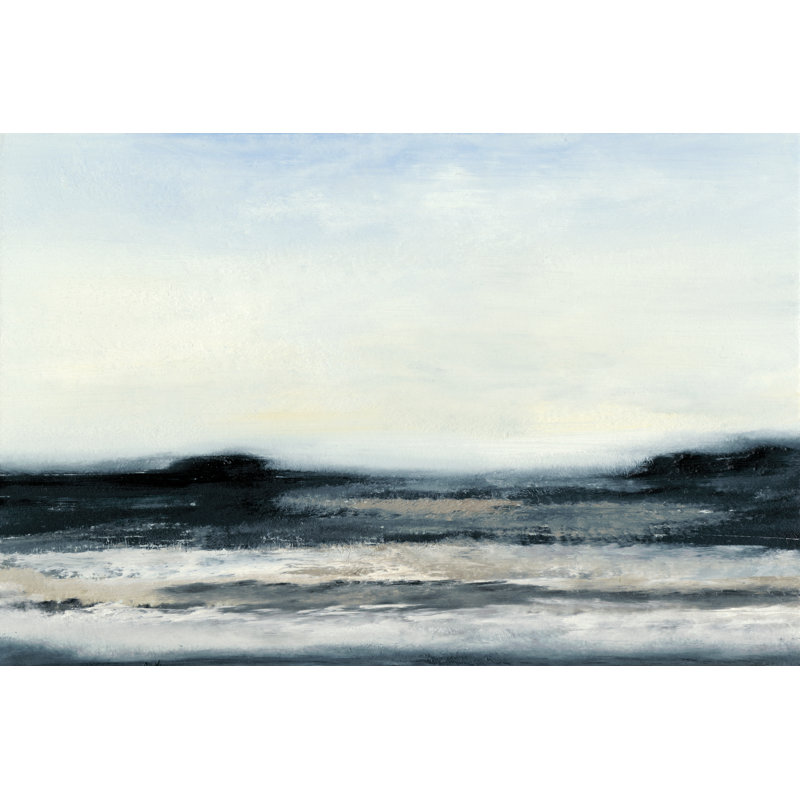 Ocean Tide I by Sharon Gordon - Painting on Canvas, 30 cm H x 46 cm W, Wrapped Canvas