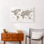 «World Map Wood Planks», reproduction sur toile sans cadre
