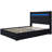 Berneil Upholstered Queen Bed Frame with RGBW LED Lights Headboard & 4 Storage Drawers, Black-1685889823-1685889808