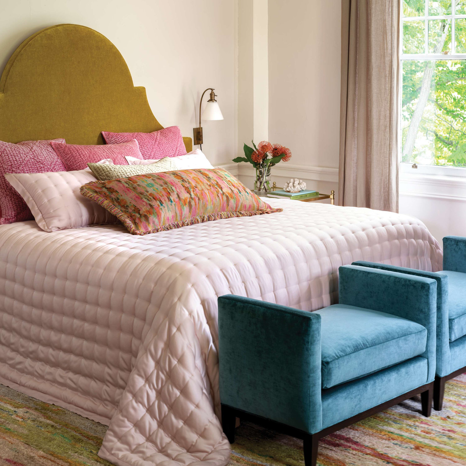Lush Linen Shams, Euro, Slipper Pink
