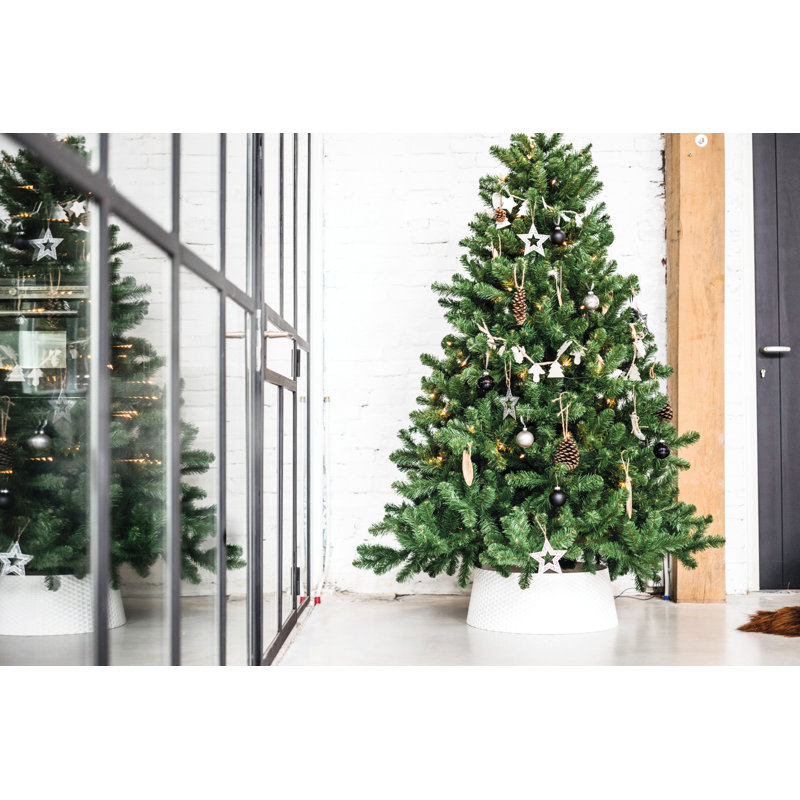 Large White Woven Plastic Christmas Tree Collar