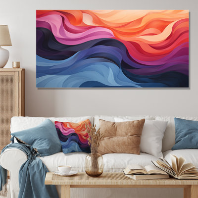 Colorful Ripple Harmony Elegance II - Abstract Wall Art Print