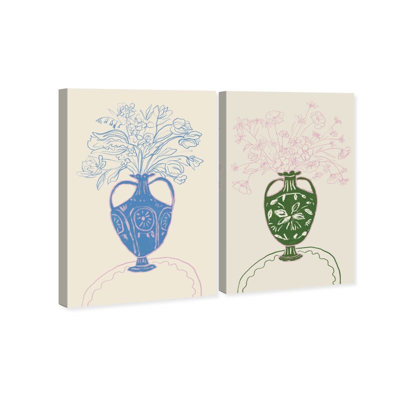 Flower Sutdio Set Set by Oliver Gal, 15" H x 10" W, Gallery Wrapped