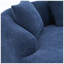 Canapé modulaire en L avec méridienne incurvée, canapé modulaire en chenille bleu marine, aucun assemblage requis, mousse à haute densité pour le salon-129098732