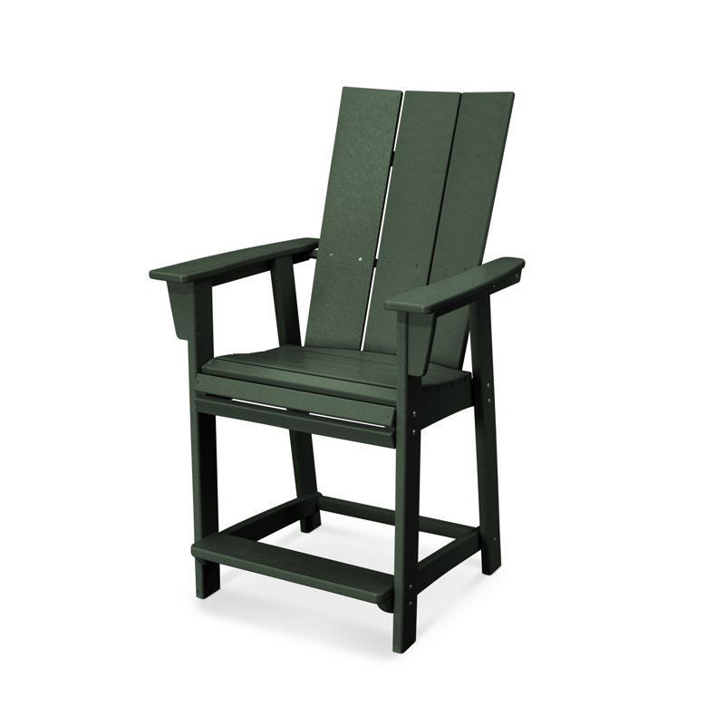 Chaise de comptoir POLYWOOD Adirondack, 23,28 po, Vert