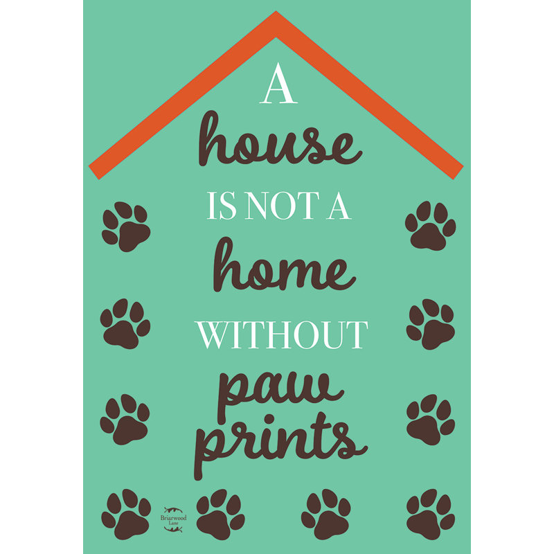 Drapeau de jardin Pawprints Home