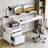 Sturdy Writing Desk,Spacious Office Desk,Two-Tier Tabletop Computer Desk-1233248930-1233248942