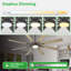 Grand ventilateur de plafond 72 pouces avec lumière, ventilateurs d'extérieur modernes à 8 pales noir et bois avec télécommande à intensité variable, minuterie silencieuse réversible à moteur à courant continu 6 vitesses-256611345-256611346-256611352