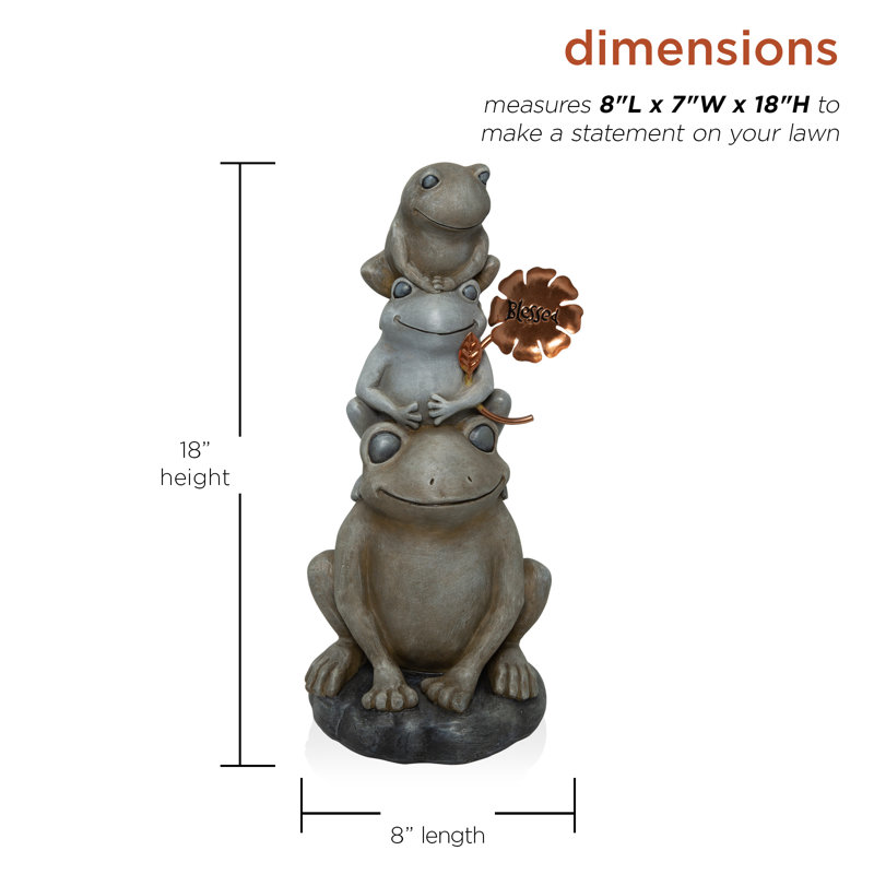Aliyah-Lilly Animals Rust Resistant Metal Polyresin Garden Statue