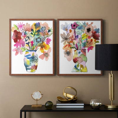 «Linear Bouquet I», reproduction encadrée de qualité supérieure - prête à être accrochée