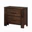 Table de chevet classique en chêne avec deux tiroirs et meubles de chambre à coucher en bois 1 pièce