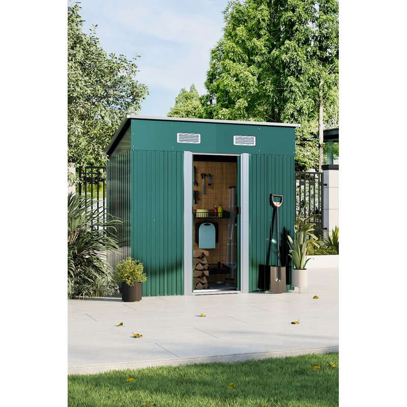 Compact Metal Storage Tool Shed for Garden Patio