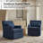 Jaxon 28.5"W Farmhouse Slipcovered Farmhouse Slipcovered Swivel Rocking Chair with Pillow Back-1764860900