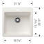 Liven SILGRANIT 21" L x 20.5" W Single Basin Drop-In/Undermount Kitchen Sink-92284233