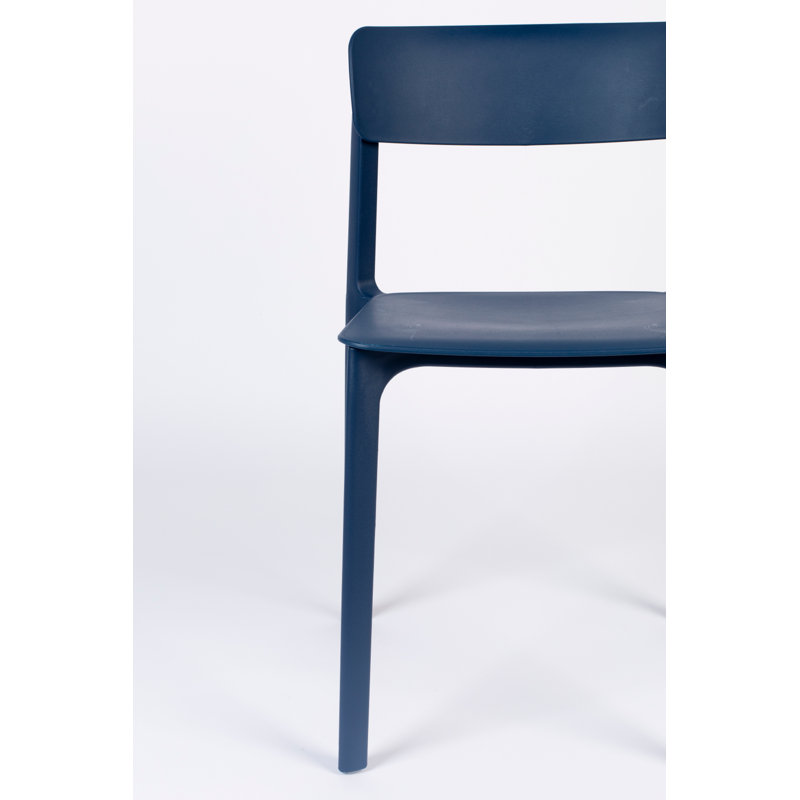 Outdoor Dining Side Chair, Blue