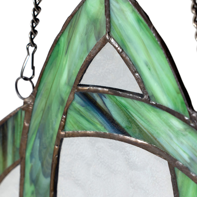 Panneau de vitrail en verre coloré 11,75 "H Trinity