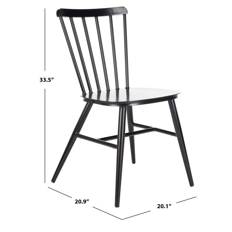 Chaise de patio empilable Kayden, Noir mat