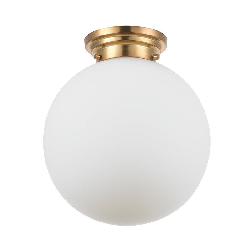 Paralimni Glass Semi Flush Mount