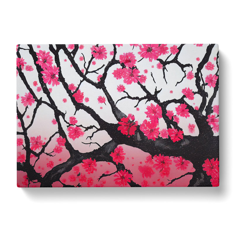 Delicious Cherry Blossom Tree Flowers - Wrapped Canvas, 35cm H x 50cm W x 3cm D