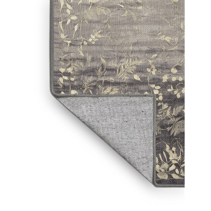 Machine Washable Gray Area Rug, Square 7'