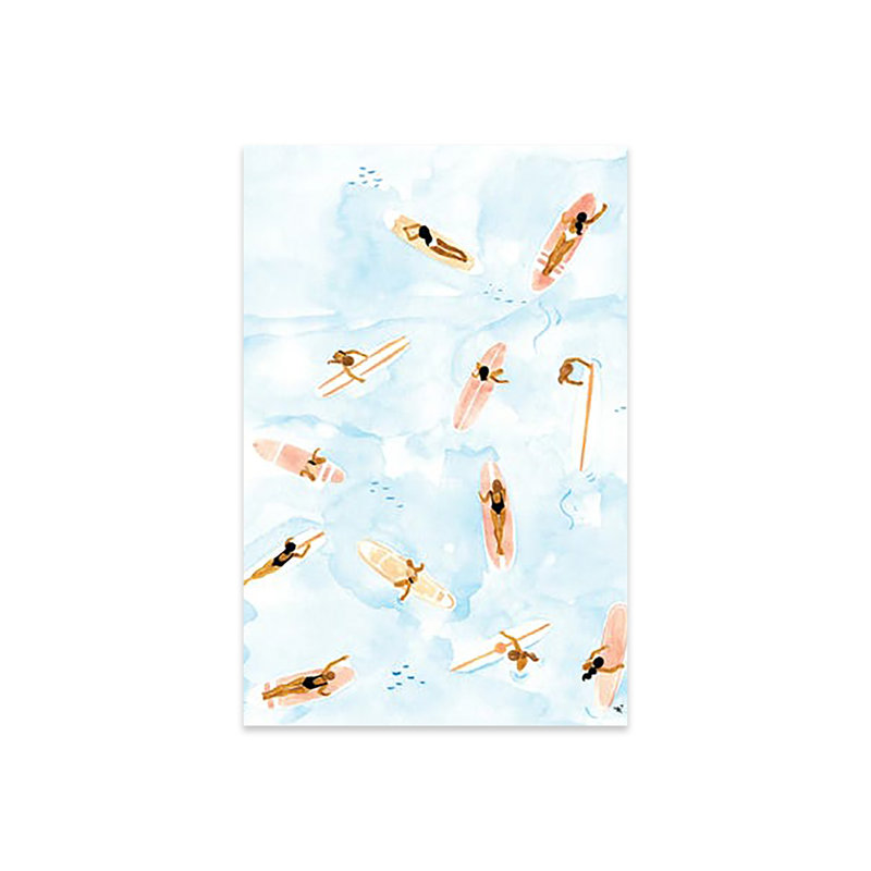 Impression de surfeurs sur verre acrylique, H 24 po x l 16 po x P 0,25 po