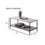 Ensemble de table 3 pièces de style rustique à finition blanche 1 table basse 2 tables de bout 2 pièces de style minimaliste-511602706