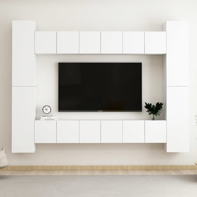 10 Piece TV Cabinet Set Engineered Wood