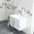 30" Wall-Mounted Glossy White Bathroom Vanity with Ceramic Sink Combo and 2 Soft-Close Doors