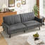 204cm Wide Contemporary And Super Soft Upholstered Sleeper Sofa With Convertible Backrest-1945972908