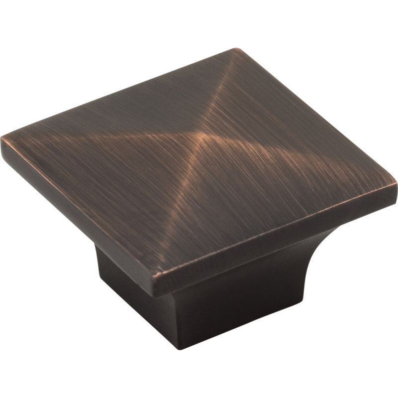 Cairo 1 1/4" Length Square Knob, Brushed Oil Rubbed Bronze