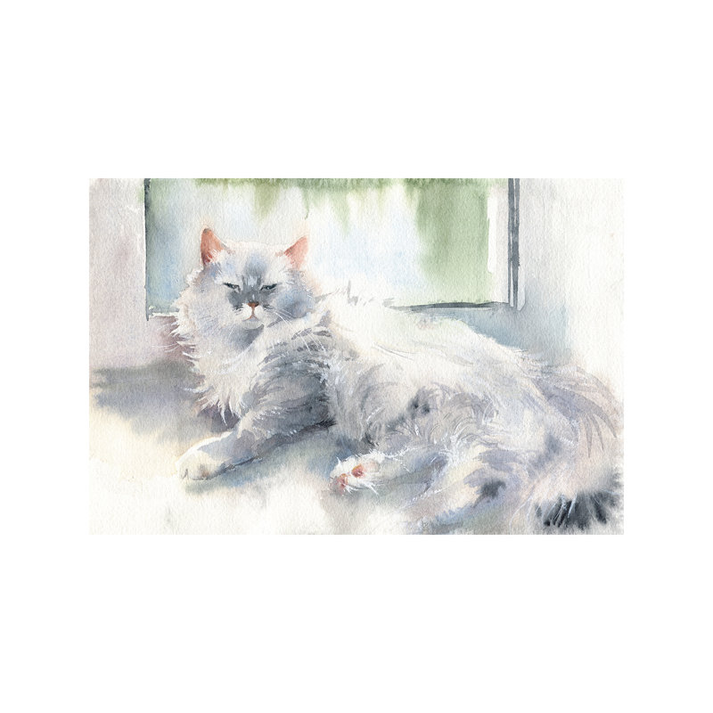 Liza The Cat - Wrapped Canvas Painting, 152.5 cm H x 101.5 cm W