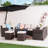 Rebecca Wicker 8 Person Conversation Set With Cushions-668818738