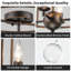 Plafonnier semi-encastré 4 lumières bronze antique