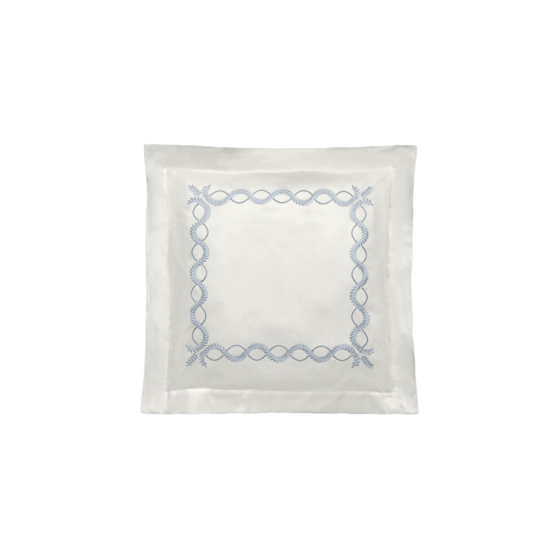 Diana Embroidery By DEA Cotton Pillow Sham, Euro