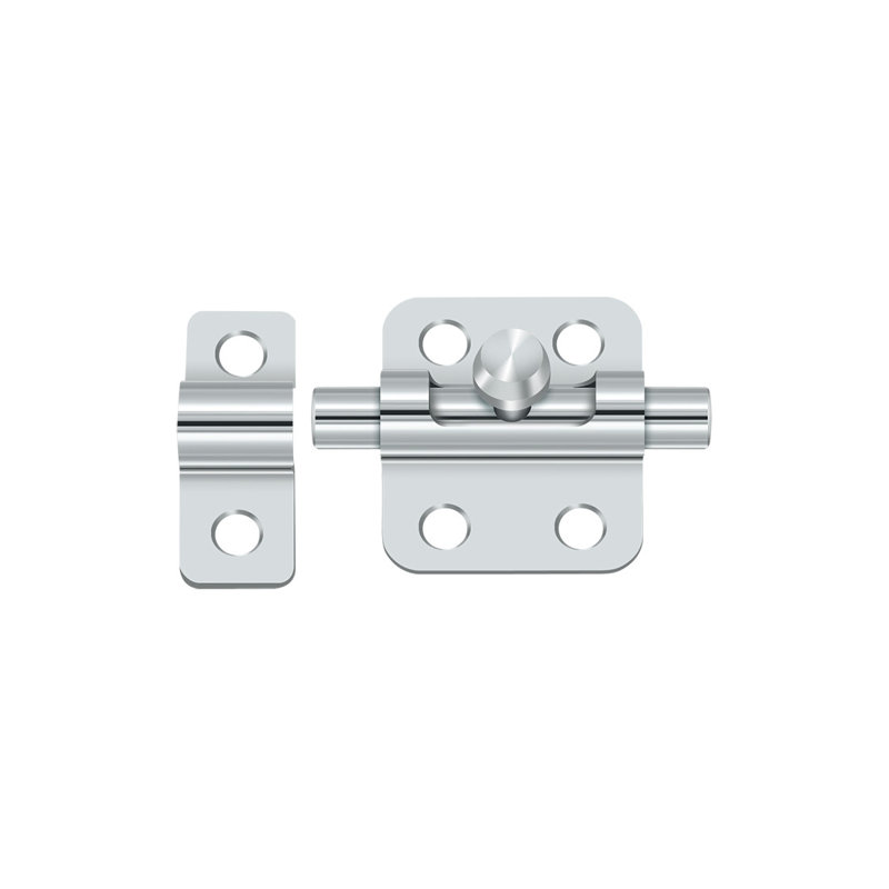 Barrel Brass Latch/Catch/Bolt, Polished Chrome
