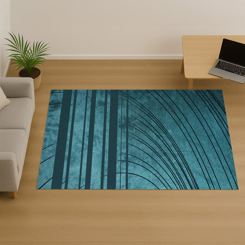 Geometric Area Rug, Runner 70 x 140 cm