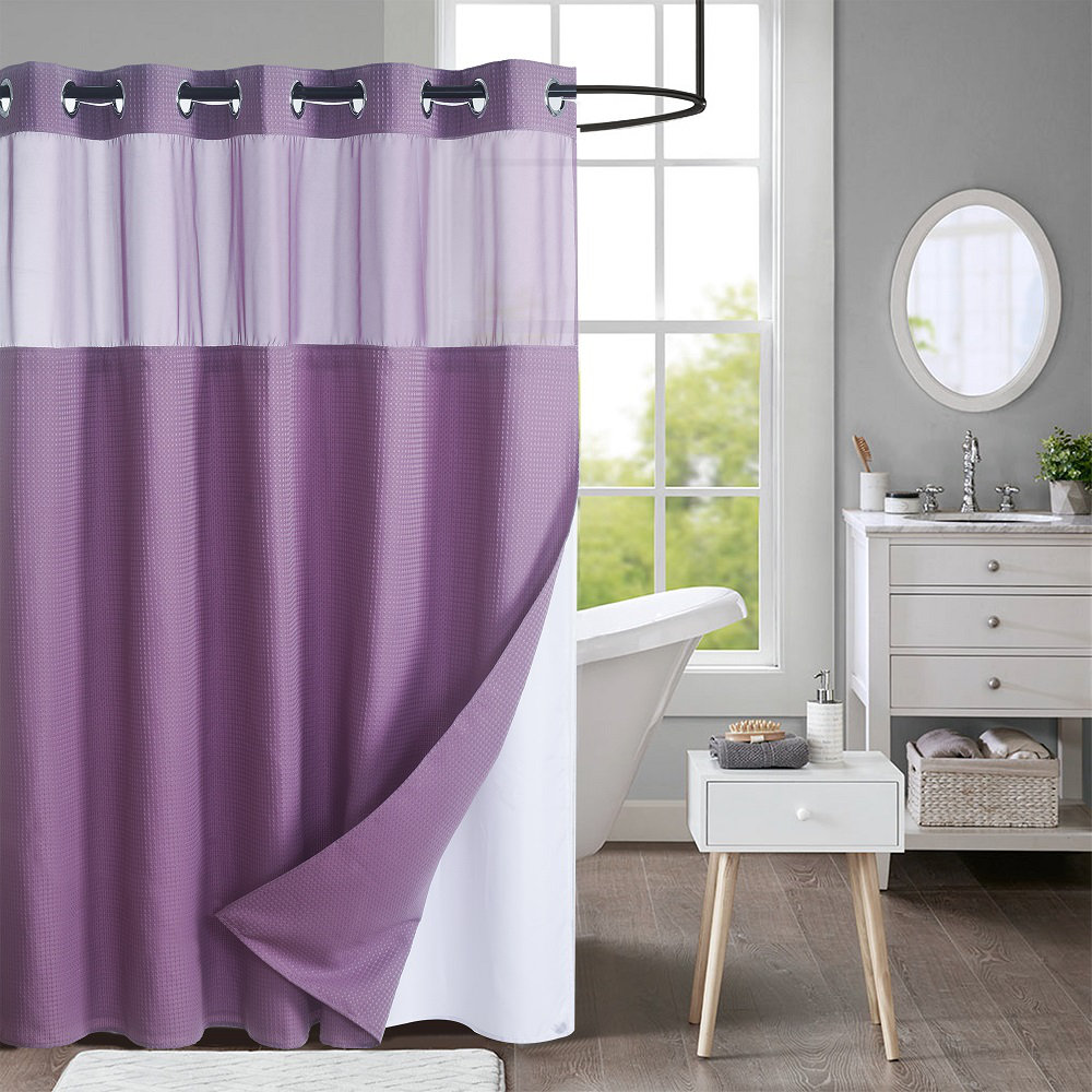Hockinson Shower Curtain with Hooks Included and with Liner Included Latitude Run® 