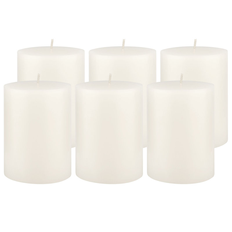 Ensemble de bougies longues 6 pièces, H 4 po x l 3 po x P 3 po