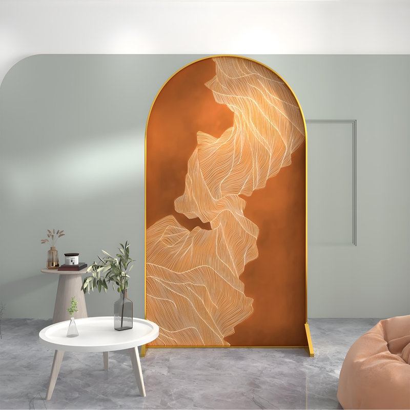 Meador, Orange / doré, H 70,87 po x l 39,37 po x P 1,57 po