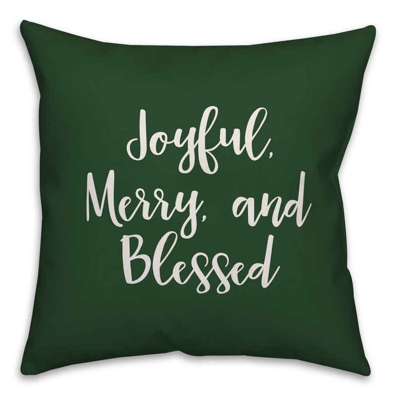  Coussin Joyful, Vert foncé, Housse de coussin