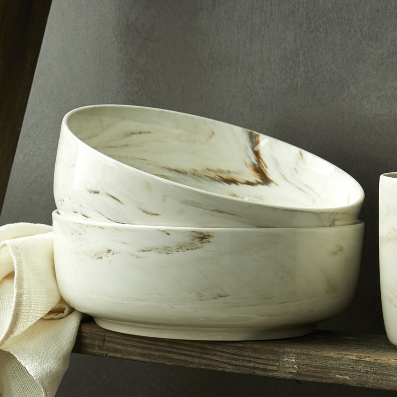 Marble Stacking Bouillon Bowls, by Luzerne