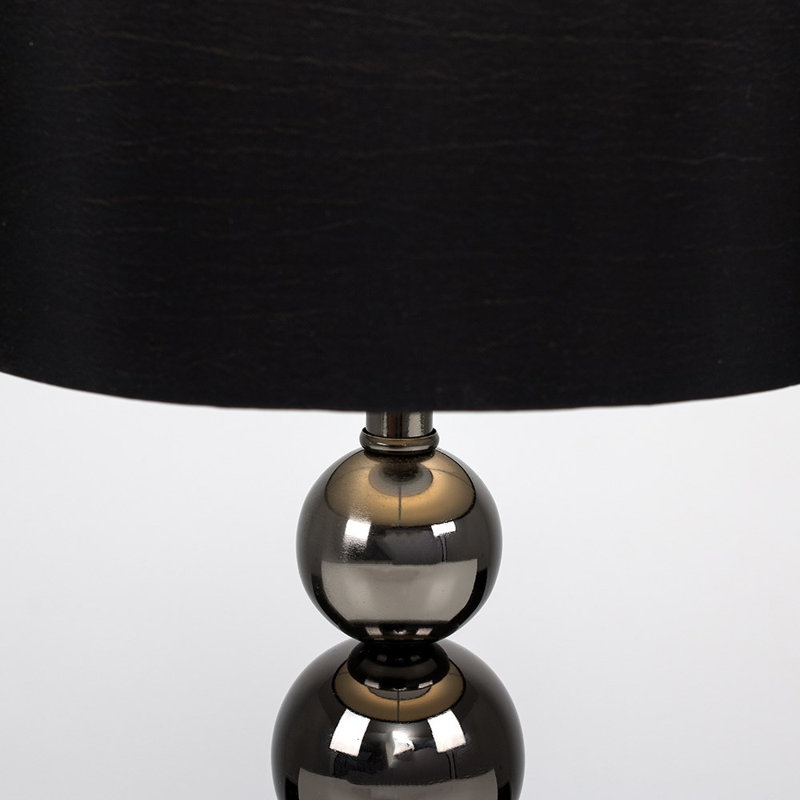 Ettinger Metal Table Lamp, Black, Black Chrome